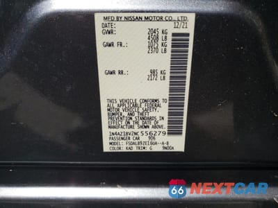 Zdjęcie 12 z 12 samochodu: 2022 NISSAN LEAF S VIN:1N4AZ1BV2NC556279 - miniatura