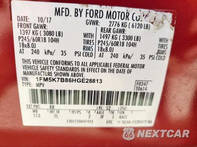 Zdjęcie 13 z 16 samochodu: 2017 FORD EXPLORER VIN:1FM5K7B86HGE28813 - miniatura