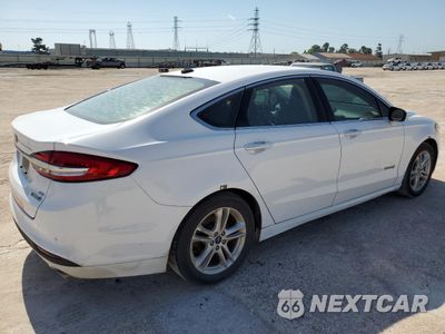 Trzecie zdjęcie samochodu z tyłu: 2018 FORD FUSION SE HYBRID VIN:3FA6P0LU2JR171747 - miniatura