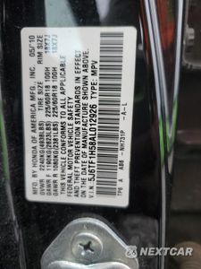 Zdjęcie 12 z 14 samochodu: 2010 HONDA ACCORD CROSSTOUR EXL VIN:5J6TF1H58AL012926 - miniatura