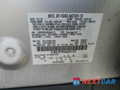 Zdjęcie 12 z 12 samochodu: 2013 LINCOLN MKS VIN:1LNHL9FT9DG604123 - miniatura