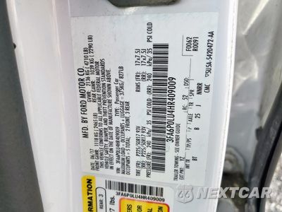 Zdjęcie 12 z 13 samochodu: 2017 FORD FUSION SE HYBRID VIN:3FA6P0LU4HR409009 - miniatura