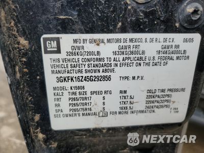 Zdjęcie 13 z 13 samochodu: 2005 GMC YUKON XL K1500 VIN:3GKFK16Z45G292856 - miniatura