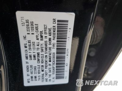 Zdjęcie 12 z 12 samochodu: 2012 ACURA TL VIN:19UUA9F79CA006659 - miniatura