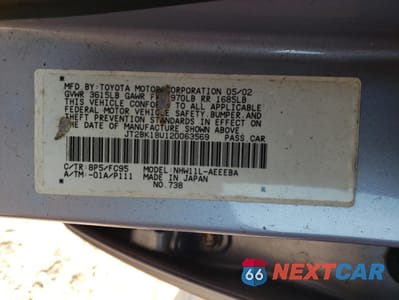 Zdjęcie 12 z 14 samochodu: 2002 TOYOTA PRIUS VIN:JT2BK18U120063569 - miniatura