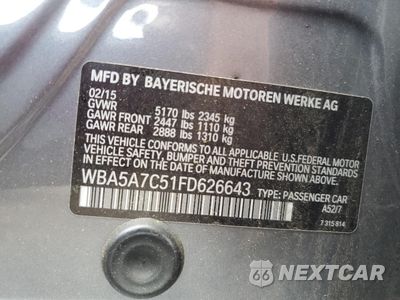 Zdjęcie 12 z 14 samochodu: 2015 BMW 528 XI VIN:WBA5A7C51FD626643 - miniatura