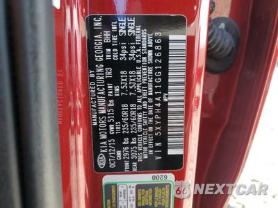 Zdjęcie 13 z 13 samochodu: 2016 KIA SORENTO EX VIN:5XYPH4A11GG126863 - miniatura