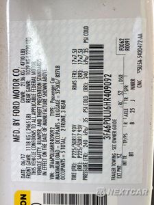 Zdjęcie 12 z 13 samochodu: 2017 FORD FUSION SE HYBRID VIN:3FA6P0LU6HR409092 - miniatura