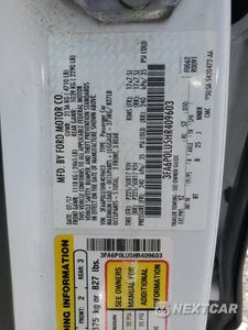 Zdjęcie 12 z 13 samochodu: 2017 FORD FUSION SE HYBRID VIN:3FA6P0LU5HR409603 - miniatura