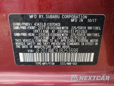 Zdjęcie 13 z 14 samochodu: 2018 SUBARU CROSSTREK VIN:0LDL0TMC9J8251698 - miniatura