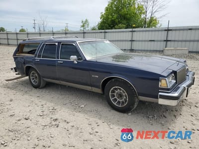 Czwarte zdjęcie samochodu z boku: 1985 BUICK LESABRE ESTATE VIN:1G4BR35Y3FX456987 - miniatura