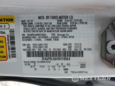 Zdjęcie 12 z 13 samochodu: 2017 FORD FUSION SE HYBRID VIN:3FA6P0LU6HR410064 - miniatura