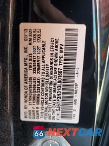 Zdjęcie 13 z 15 samochodu: 2013 HONDA CROSSTOUR EX VIN:5J6TF3H31DL001667 - miniatura
