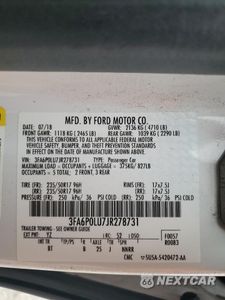 Zdjęcie 12 z 12 samochodu: 2018 FORD FUSION SE HYBRID VIN:3FA6P0LU7JR278731 - miniatura