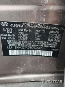 Zdjęcie 14 z 17 samochodu: 2019 HYUNDAI SANTA FE SE VIN:5NMS23AD3KH015875 - miniatura