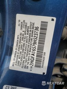 Zdjęcie 12 z 12 samochodu: 2009 HONDA CIVIC LX VIN:2HGFA16579H523736 - miniatura