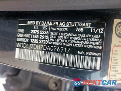 Zdjęcie 12 z 12 samochodu: 2013 MERCEDES-BENZ CLS 550 VIN:WDDLJ7DB7DA076917 - miniatura