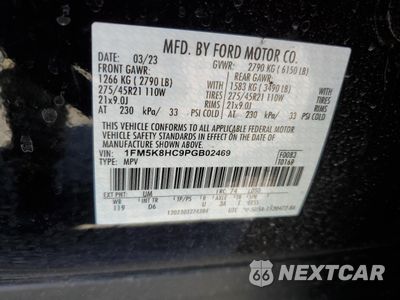 Zdjęcie 14 z 15 samochodu: 2023 FORD EXPLORER PLATINUM VIN:1FM5K8HC9PGB02469 - miniatura