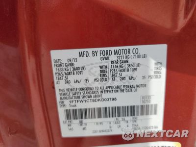 Zdjęcie 12 z 14 samochodu: 2013 FORD F150 SUPERCREW VIN:1FTFW1CT8DKD03798 - miniatura