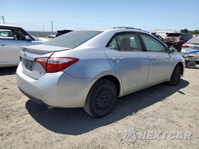 Trzecie zdjęcie samochodu z tyłu: 2014 TOYOTA COROLLA L VIN:5YFBURHE7EP113197 - miniatura