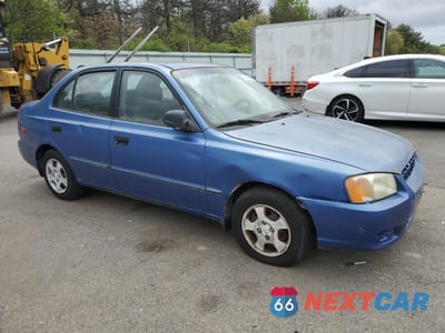 Czwarte zdjęcie samochodu z boku: 2002 HYUNDAI ACCENT GL VIN:KMHCG45C92U291351 - miniatura