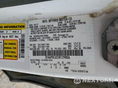 Zdjęcie 12 z 13 samochodu: 2018 FORD FUSION SE HYBRID VIN:3FA6P0LU2JR129806 - miniatura