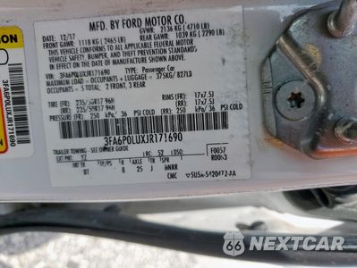 Zdjęcie 12 z 13 samochodu: 2018 FORD FUSION SE HYBRID VIN:3FA6P0LUXJR171690 - miniatura