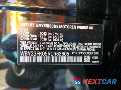 Zdjęcie 12 z 14 samochodu: 2024 BMW I5 EDRIVE 40 VIN:WBY33FK05RCR63605 - miniatura