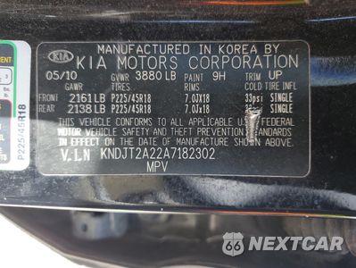Zdjęcie 12 z 12 samochodu: 2010 KIA SOUL + VIN:KNDJT2A22A7182302 - miniatura