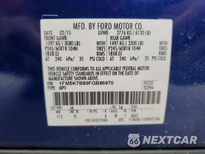 Zdjęcie 13 z 15 samochodu: 2015 FORD EXPLORER VIN:1FM5K7B89FGB86970 - miniatura