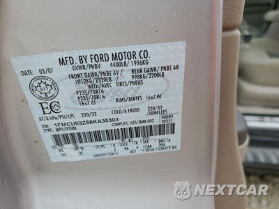 Zdjęcie 12 z 12 samochodu: 2008 FORD ESCAPE XLT VIN:1FMCU03Z58KA35303 - miniatura