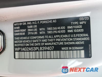 Zdjęcie 13 z 13 samochodu: 2023 PORSCHE MACAN S VIN:WP1AG2A53PLB39407 - miniatura
