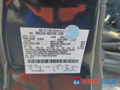 Zdjęcie 13 z 13 samochodu: 2011 MAZDA TRIBUTE I VIN:4F2CY0C70BKM03689 - miniatura