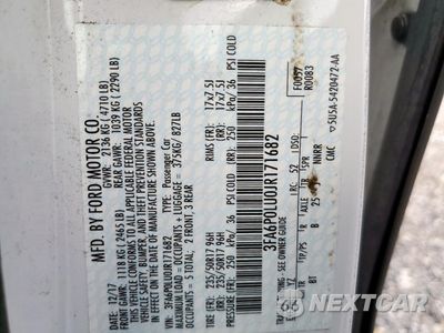 Zdjęcie 12 z 12 samochodu: 2018 FORD FUSION SE HYBRID VIN:3FA6P0LU0JR171682 - miniatura