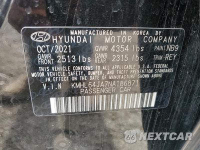 Zdjęcie 13 z 13 samochodu: 2022 HYUNDAI SONATA SEL VIN:KMHL64JA7NA186871 - miniatura