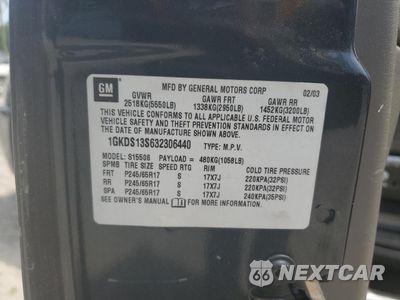 Zdjęcie 13 z 15 samochodu: 2003 GMC ENVOY VIN:1GKDS13S632306440 - miniatura