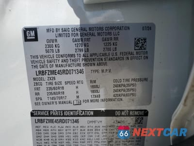 Zdjęcie 12 z 12 samochodu: 2024 BUICK ENVISION PREFERRED VIN:LRBFZME45RD071346 - miniatura