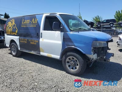 Czwarte zdjęcie samochodu z boku: 2014 GMC SAVANA G1500 VIN:1GTS7AFX8E1178819 - miniatura