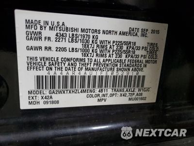 Zdjęcie 13 z 15 samochodu: 2015 MITSUBISHI OUTLANDER SPORT SE VIN:4A4AR4AU1FE052910 - miniatura