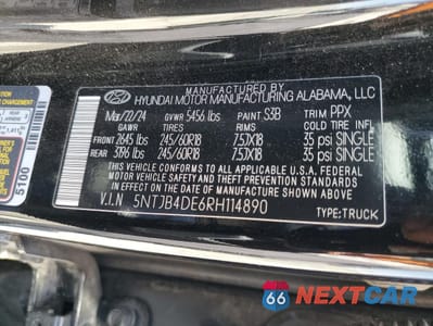 Zdjęcie 12 z 13 samochodu: 2024 HYUNDAI SANTA CRUZ SEL VIN:5NTJB4DE6RH114890 - miniatura