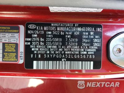 Zdjęcie 13 z 13 samochodu: 2020 KIA SORENTO S VIN:5XYPGDA52LG656789 - miniatura