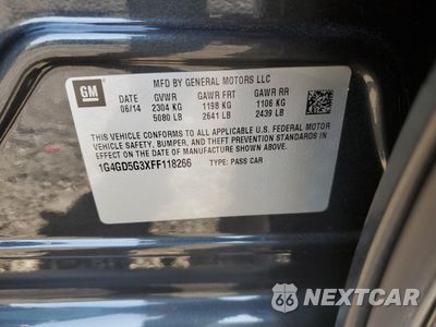 Zdjęcie 12 z 14 samochodu: 2015 BUICK LACROSSE PREMIUM VIN:1G4GD5G3XFF118266 - miniatura