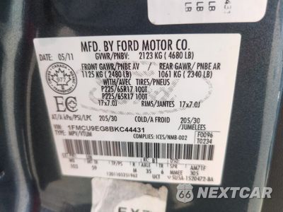 Zdjęcie 13 z 13 samochodu: 2011 FORD ESCAPE LIMITED VIN:1FMCU9EG8BKC44431 - miniatura