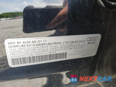 Zdjęcie 12 z 14 samochodu: 2011 AUDI A6 PREMIUM PLUS VIN:WAUFGAFB9BN058356 - miniatura