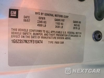 Zdjęcie 13 z 14 samochodu: 2007 SATURN AURA XE VIN:1G8ZS57N27F310474 - miniatura