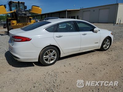 Trzecie zdjęcie samochodu z tyłu: 2018 FORD FUSION SE HYBRID VIN:3FA6P0LU1JR278689 - miniatura