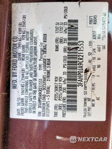 Zdjęcie 12 z 12 samochodu: 2012 FORD FUSION SEL VIN:3FAHP0JA9CR211553 - miniatura
