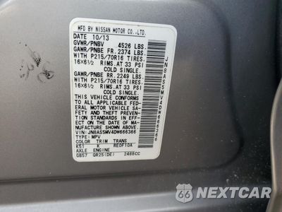 Zdjęcie 13 z 15 samochodu: 2013 NISSAN ROGUE S VIN:JN8AS5MV4DW666366 - miniatura