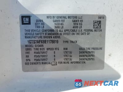 Zdjęcie 13 z 13 samochodu: 2014 GMC SAVANA G1500 VIN:1GTS7AFX8E1178819 - miniatura