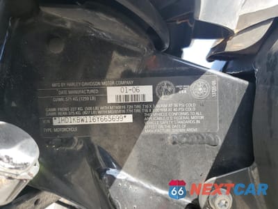 Zdjęcie 9 z 10 samochodu: 2006 HARLEY-DAVIDSON FLHXI VIN:1HD1KBW116Y665699 - miniatura